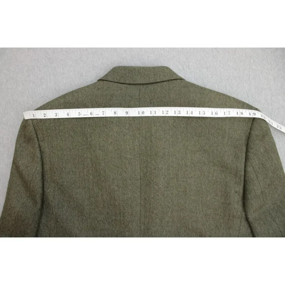 Lauren‎ Ralph Lauren Blazer 40R Herringbone 100% Wool Sports Jacket Elbow Patch